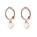 Produktbild S925 Sterling Silber kleine Herz-baumelnde kleine Kreolen für Frauen Teenager Mädchen Knorpel niedliche Schlafer zierliche Huggie Kreolen Rose vergoldet