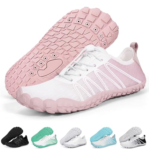 Hike Barefoot Water Shoes for Women Men Footwear, Quick Dry Wide Toe Box Pro Beach Swim Athletic Sports Shoes, Non-Slip Lightweight Aqua Shoe for Pool Hiking Walking Kayaking Diving Surfing