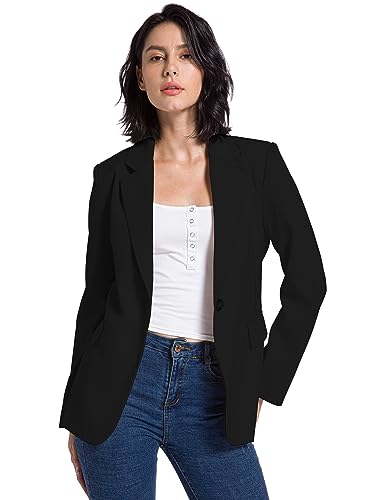 V VOCNI Womens Blazer Jackets Long Sleeve Lapel Open Front Pockets Casual Work Office Blazers Button Jacket Suit