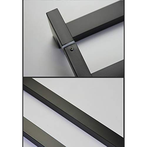 Poignée de porte en verre tube carré inox 304 noir mat 400mm - 4