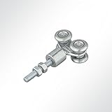 Material: Stahl verzinkt, Höhe: 46mm, Länge: 74mm, Durchmesser: 24mm, Farbgruppe: grau, Besonderheiten: 40 Kg max. Belastung, ISO Gewinde M8