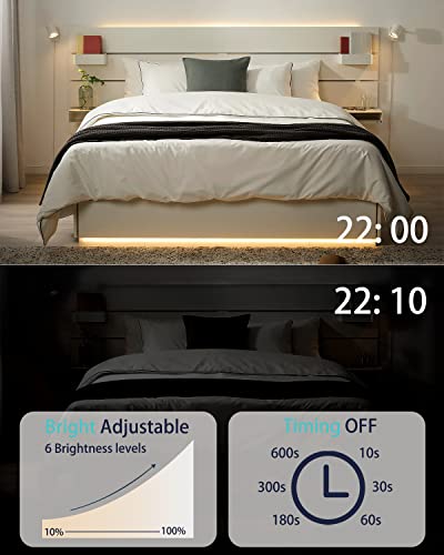 Image of DGD Motion Sensor Led Light Strip - with UL FCC Plug Adapter, Multi-Functional Controller, Dimmer and Timer, Under Cabinet Lights for Kitchen Stair Showcase Bedroom Corridor Counter 9.84ft WarmWhite