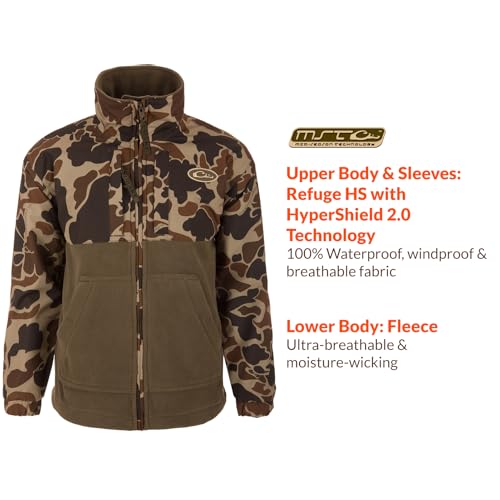 Image of Drake Waterfowl Youth MST Eqwader Warm Moisture-Wicking Fleece Lined Waterproof Windproof Breathable Full-Zip Outdoor Jacket