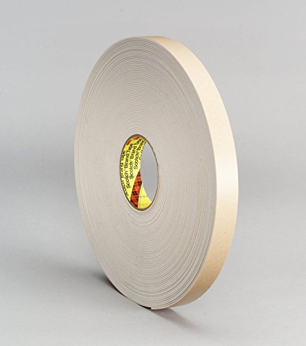 3M Double Coated Polyethylene Foam Tape 4496W, White, 3/4 in x 36 yd, 62 mil, 12 Rolls per case