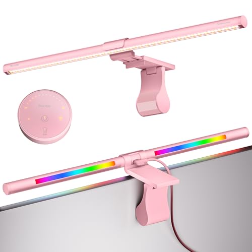Recopilación de Iluminación de ambiente los 5 más buscados. 41 Quntis RGB Pro Lámpara para Monitor Rosa 51cm, 15 Modos Luz de Fondo USB Iluminación Ambiente, 4 Temperaturas de Color, Control Remoto, Ra≥95,Ideal Luz de Escritorio para...