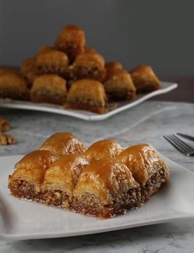 Special Walnut Handmade Baklava, Turkish Baklava, Wooden Box, Plenty Of Walnuts, Sherbet, Premium #TOP3