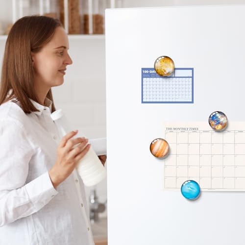 Imanes decorativos de vidrio con diseño planetario miniatura 2