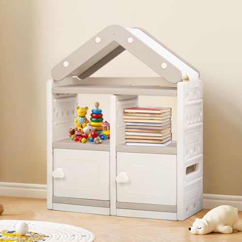 Image of BAYBEE Storage Organizer for Kids Room, Multi-Purpose Baby Almirah & Kids Cupboard for Clothes, Toys & Books, Wardrobe & Storage Cabinet, Baby Bookshelf & Toy Storage Rack for Playroom