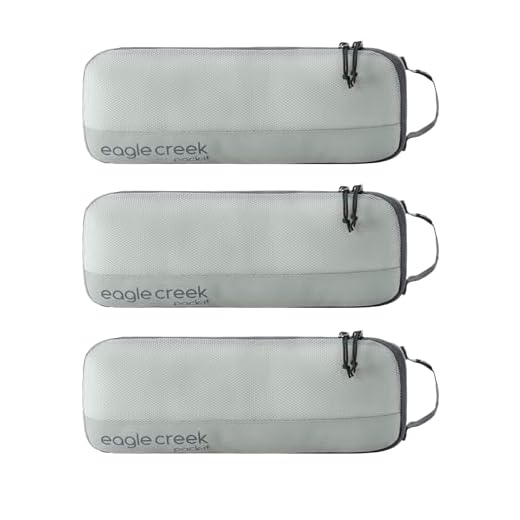 Can belts with metal buckles be packed in luggage Eagle Creek Slim Travel Organizer Cube Set