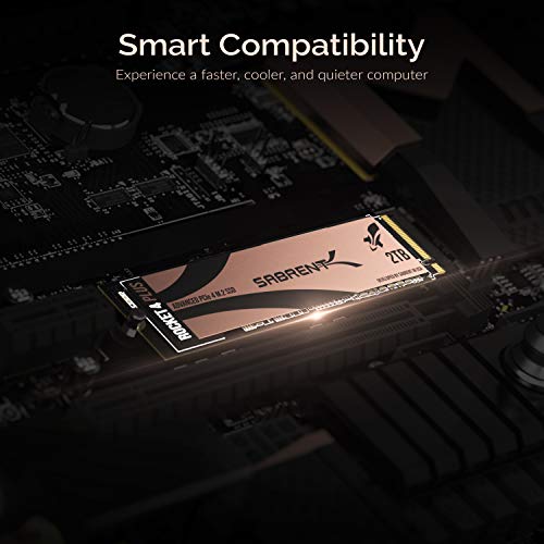 Image of SABRENT 2TB Rocket 4 Plus NVMe 4.0 Gen4 PCIe M.2 2280 Internal SSD - Up to 7100MB /s Read, 6600MB /s Write - High-Performance TLC NAND, PS5 Compatible, PCIe 3.0 Backward Compatible (SB-RKT4P-2TB)