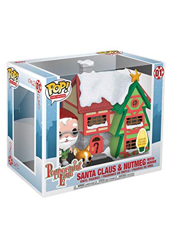 Funko 44423 Pop! Town: Holiday - Santa’s House with Santa & Nutmeg Collectible Vinyl Figure