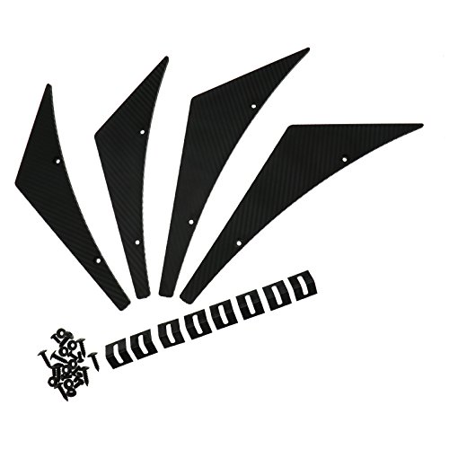 Create Idear Universel de Voiture Pare-Chocs Avant à lèvres ailettes répartiteur Corps Spoiler Canards Valenceack