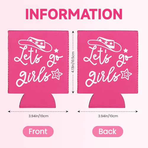 Image of 12 Pack Bachelorette Party Can Cooler Sleeves Bridal Shower Party Supplies Favors Decors, Bride Neoprene Insulated Can Sleeves for Bridesmaid Gifts (2026, 12 oz Standard, Pink)