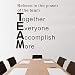 VODOE Quotes Wall Decor Stickers, Office Wall Decal, Inspirational Teamwork Classroom Motivational Art Vinyl Stickers Believe in The Power of The Team Together Everyone Accomplish More 25" x 26.4"