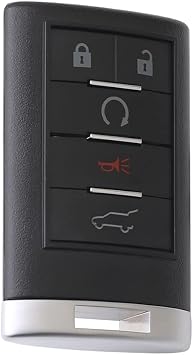 1Pcs NBG009768T Car Key Fob Keyless Control Entry Remote 20984227 5 Button Vehicles Replacement Compatible with SRX 22865375 NBG009768T 13502537