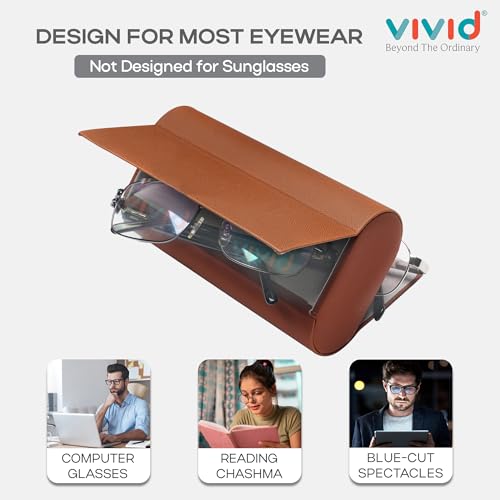 Image of VIVID Unisex Specs Magnetic Eyewear Dabbi Faux Leather Hard Case Cover