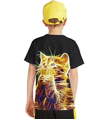 Image of Linnhoy Kids 3D Print Fashion Graphic T-Shirts for Boys Girls 6-16 Years