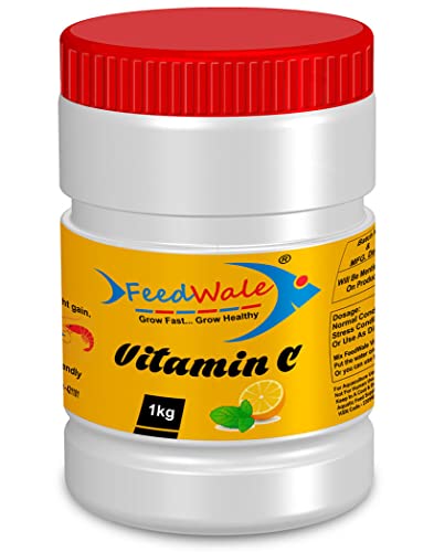 Image of FeedWale Vitamin C 1Kg Fish Feed Supplement for Aquaculture, Improves Immunity, Growth, Stress Resistance & Overall Fish Health.