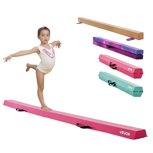 VEVOR Poutre Gymnastique Pliable pour Enfants, 2350 mm, Poutre d'équilibre antidérapante, Support...