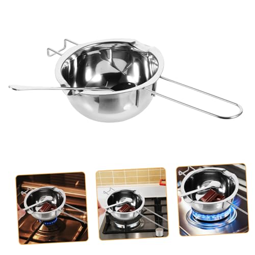 MOLUCKFU Stainless Steel Chocolate Melting Pot 1 Set Butter Cheese Melting Bowl Kitchen Tool
