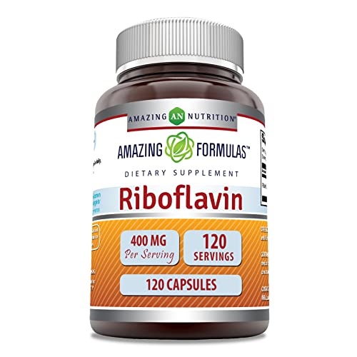Amazing Formulas Riboflavin 400Mg 120 Capsules Dietary Supplement | Non-Gmo | Gluten Free | Made In Usa #TOP4