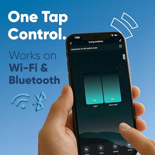 Image of AZIOT Smart Modular 2 Way Premium Touch Switch - 16 Amps each - Glass (Not Acrylic): Elevate Your Home with Effortless Control (Fits in Anchor Roma Classic and similar plates)
