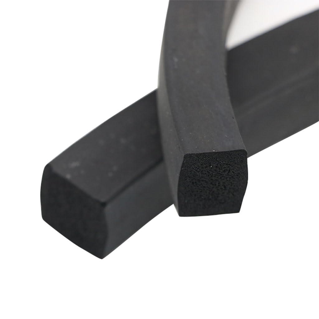 Taśma uszczelniająca z pianki gumowej, czarna taśma uszczelniająca z pianki gumowej kwadratowa uszczelka gąbkowa do drzwi szafek 2x10mm 3x15 3x35 3x40 5x15 5x30 5x35 5x50 50x60mm(5x40mm)