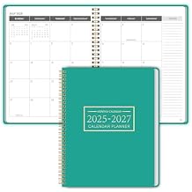 Monthly Planner 2026-2027, 2026 Calendar 18 Months Planner, January 2026 - June 2027, 8.5" x 11", 2026 Academic Calendar Hard PVC Cover with Spiral Bound, Perfect for School & Office for Women & Men