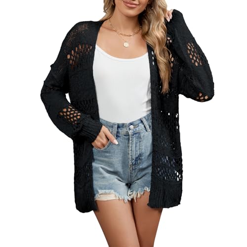 Zando Womens 2025 Knitted Crochet Cardigan Sweater...