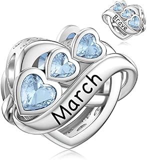 LANBEIDE Sterling Silber Charms for Pandora Birthstone Charms for Women Birthday Christmas Gifts