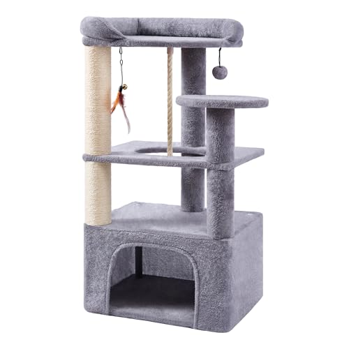 Árbol para gatos de 31.5 pulgadas con sisal y piso suave miniatura 1