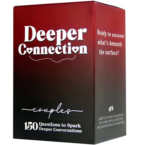deeper connection couples conversation cards with 150 deep questions to build intimate connection amp trust relationship card game for date nights wedding and anniversary gifts