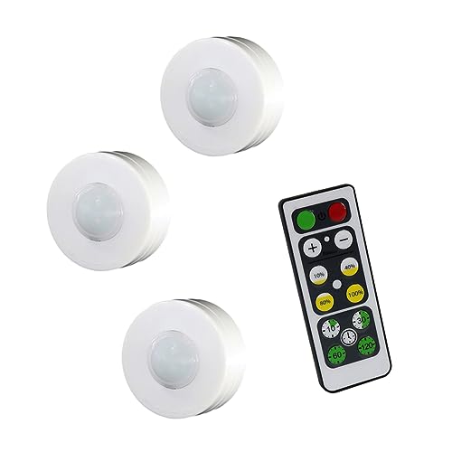 HEATSHAKING 2 piezas LED Inteligente para Mueble de Cocina Inalámbrico con Mando Distancia Luz Cálida Regulable Set para Armarios Control Táctil y Continuo de Brillo