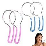 4 Stück Gesichtshaarentferner,Gesichtsepilierer, Haarentfernung Gesicht Damen,Frühlings Gesichtsepilierer,Manueller Epilierer für Gesichtshaarentfernung, Stirn, Wange, Oberlippe