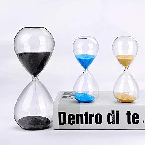 Miniatura 8 de Falytemow Reloj de arena, temporizador de arena de vidrio, reloj de arena para cocina, cepillado de dientes, enseñanza escolar (morado, 60 minutos)