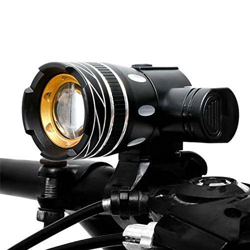 RajoNN Lumière De Vélo LED Ligne USB Feu Arrière Lumière De Vélo Réglable Batterie Rechargeable Zoomable Lampe De Phare De Vélo Avant