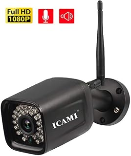 ICAMI Wireless Security Camera Outdoor 1080p WiFi Waterproof SD Card with Remote View