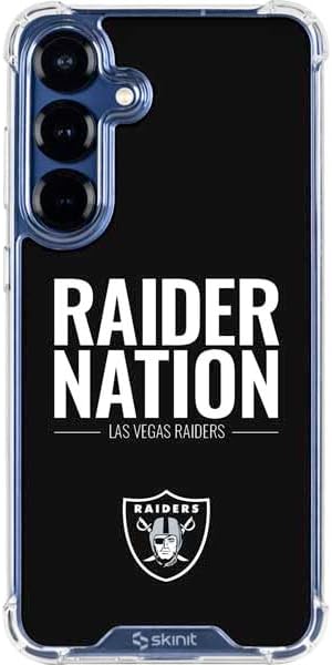 Skinit Clear Phone Case Compatible with Galaxy S25 Plus - Officially Licensed NFL Las Vegas Raiders Large Logo Design