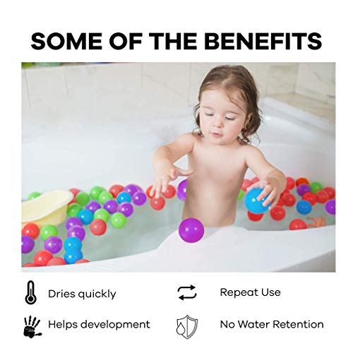 Ball Pit Balls - Phthalate and BPA Free - Crush Proof Plastic Pit Balls - Kiddy Trampoline Balls For Ball Pit and Bounce House Balls. For Ball pits for toddlers, bathtime, or, swimming pool - Purple - Thumbnail 7