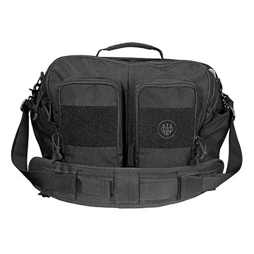Beretta 24L Tactical High-Performance Easy-Access DWR Messenger Range Bag, Black, one size