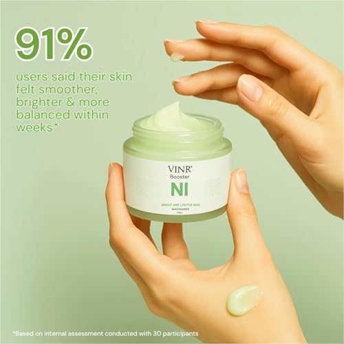 Image of VINR 10% Niacinamide Moisturizer for Face | Brightening & Oil Control Face Cream | Reduces Acne Marks & Dark Spots | Hydrating Lightweight Cream for Clear Skin | Suitable for All Skin Types - Men & Women, 50g (Pack of 2)
