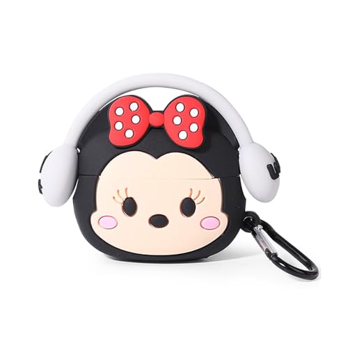 Viwind Cute Case Cover Compatible with AirPods 3rd with Keychain,Funny Unique 3D Soft Silicone Shockproof Protective Skin Case Cover for Airpod 3rd Case,Support Wireless Charging-Headphones Minnie