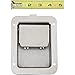 Buyers Products N3885 Non-Locking Standard Flush Single Point Latch, Polished Stainless Steel, Bolt On Mount, Truck Tool Box Latch, Trailer Latch, Camper & RV Latch, Silver