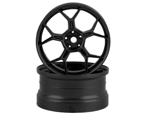 DS Racing 2PCS 1/10 RC Feathery Light Split Spoke Drift Wheels Rims, 6mm Offset, 7gram, for Traxxas HSP Tamiya HPI Kyosho Yokomo Drifting Car (Gunmetal)