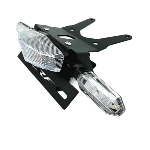 Support Plaque Moto avec Clignotants Intégrés pour Sorties Urbaines et Balades Week-end