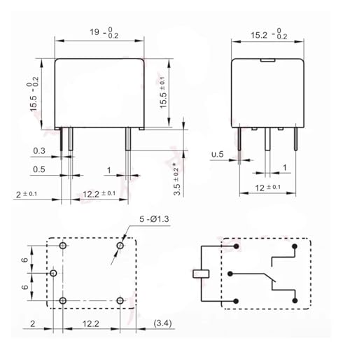 Relé de 5 pines KLT1C15DC12H para circuitos de aire acondicionado 2