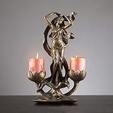 Christmas Votive Candle Holders, Vintage Resin Angel Statue Candelabra, Tealight Candle Holder, Adve