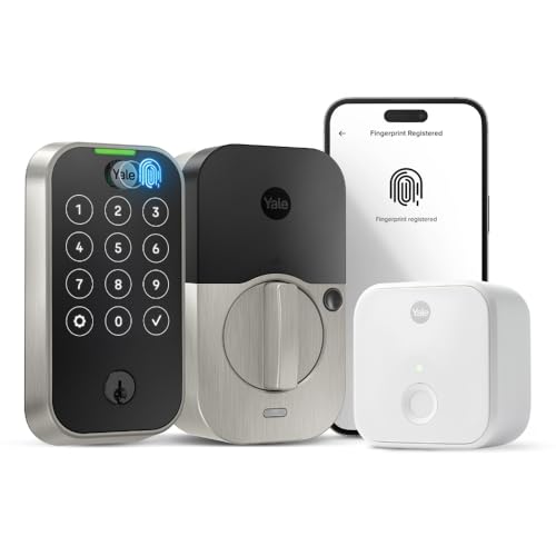 Image of Yale Assure Lock 2 Touch Deadbolt, Satin Nickel Keyed Smart Entry Door Lock with Wi-Fi Connected Touchscreen Keypad and Fingerprint Scanner for Vacation Rental Hosts, YRD420-F-CB1-619