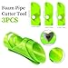 Professional 3PCS Foam Pipe Insulation Cutting Guide Kit – Heavy-Duty Insulation Tools with 3 Sizes (15mm, 22mm, 28mm) for Home, Industrial & Commercial Pipe Insulation – Durable Green Design