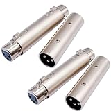 Xlr Stecker, 4 StüCk Xlr-Gender-Changer-Adapter, 3 Pin Stecker Auf Stecker/Buchse Auf Buchse Kompatibel Mit Mikrofon Mixer